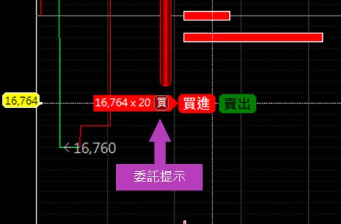 顯示委託提示